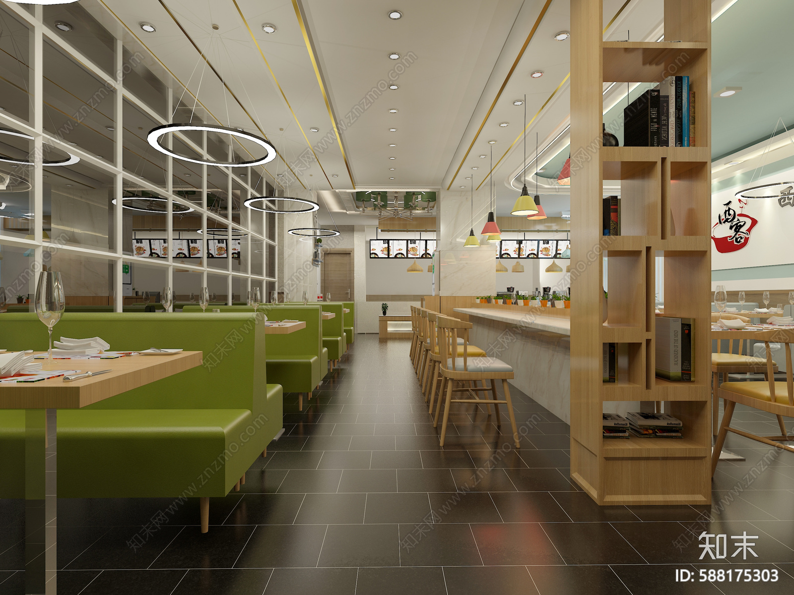 砂锅店cad施工图下载【ID:588175303】