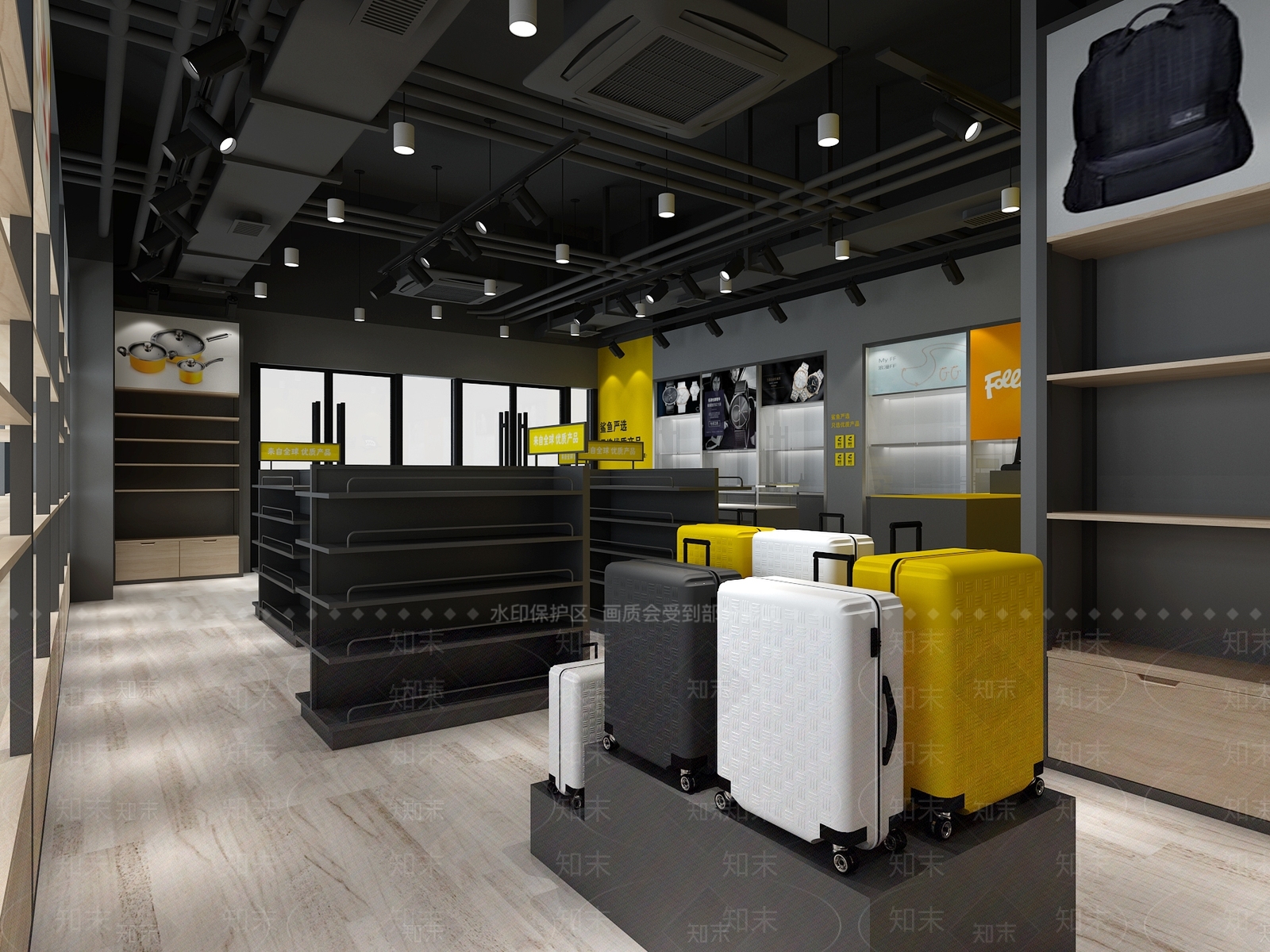 现代超市3D模型下载【ID:388184486】