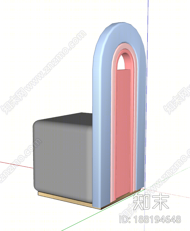 现代儿童椅SU模型下载【ID:188194648】