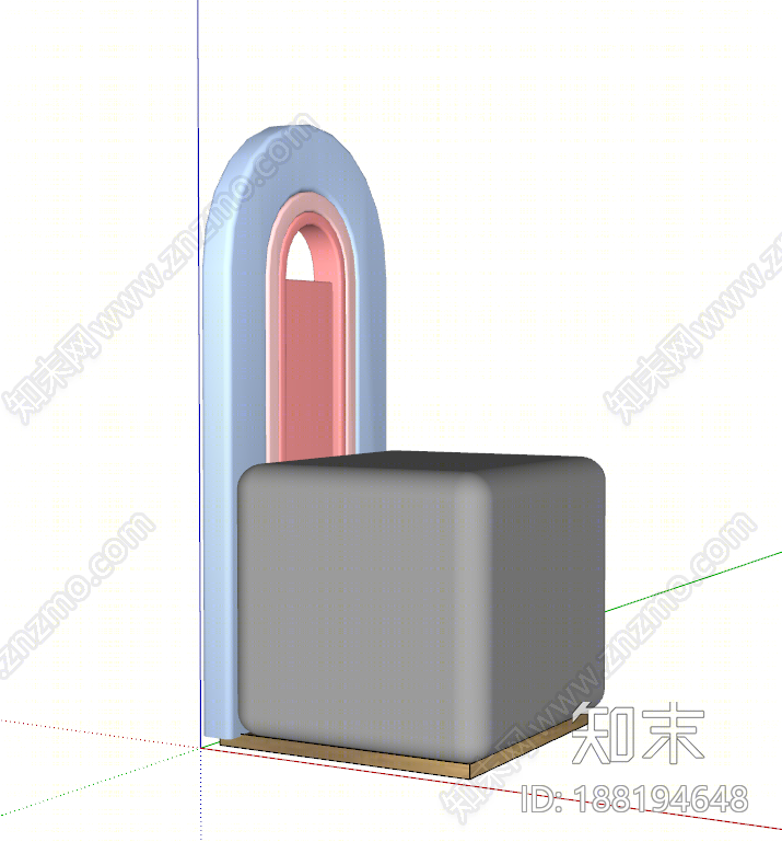 现代儿童椅SU模型下载【ID:188194648】