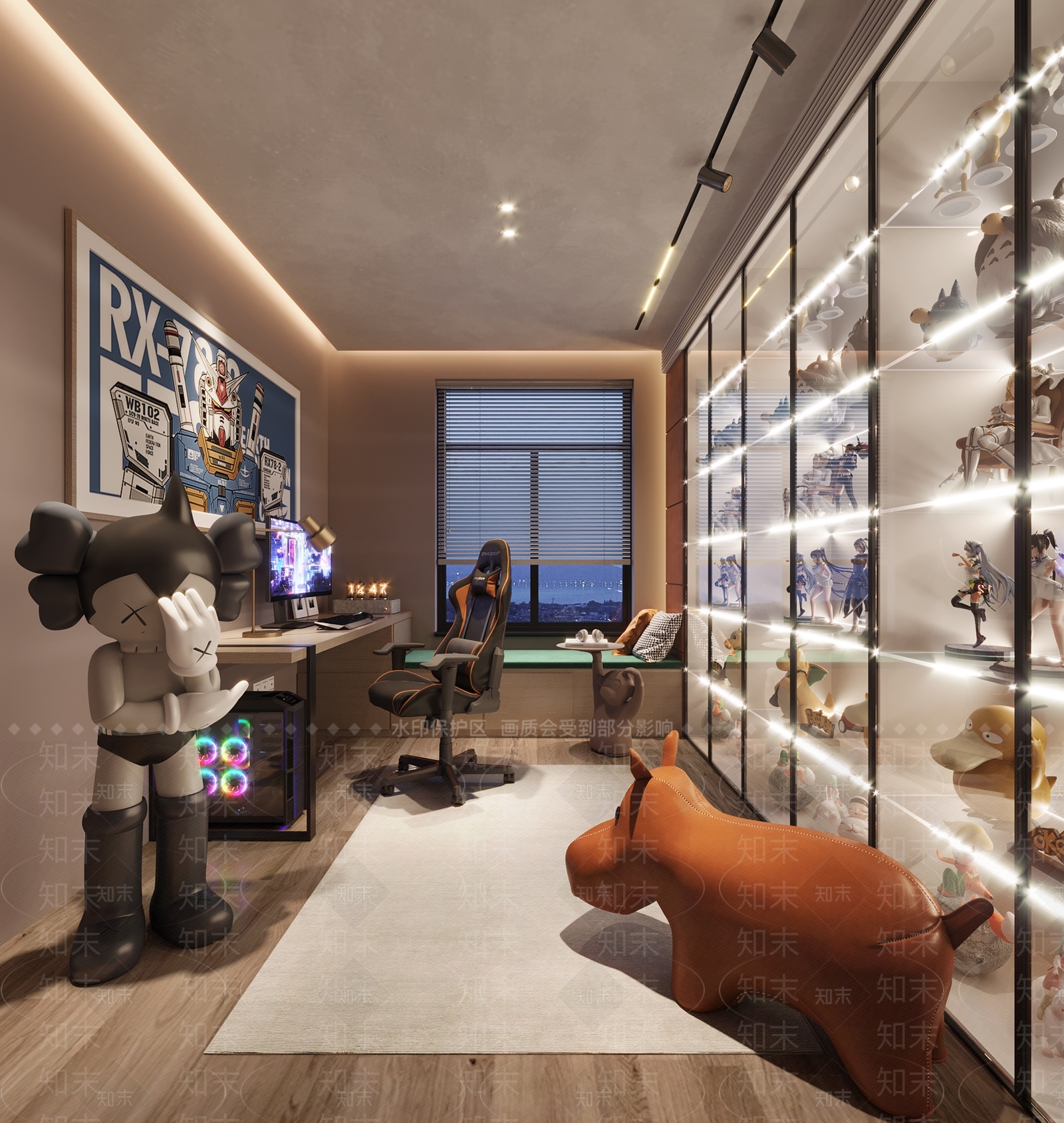 现代电竞房3D模型下载【ID:588221647】