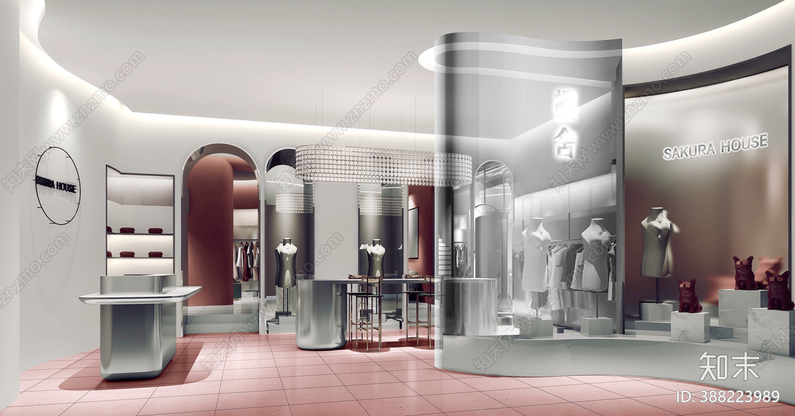 女装店cad施工图下载【ID:388223989】
