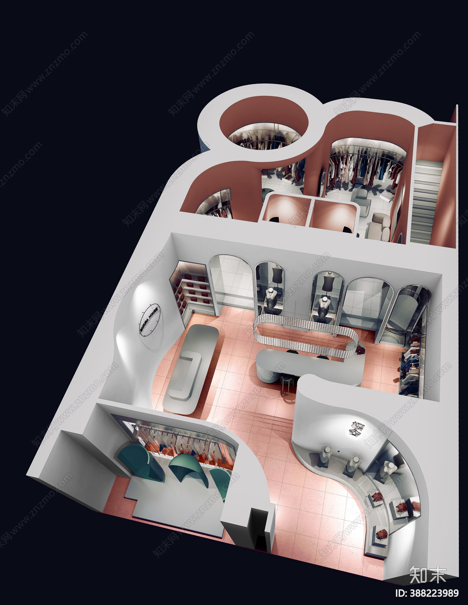 女装店cad施工图下载【ID:388223989】