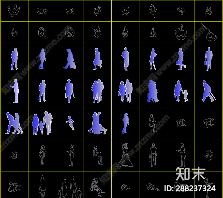 人物cad施工图下载【ID:288237324】