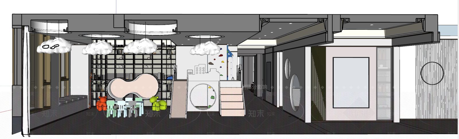 现代儿童玩具房SU模型下载【ID:488250655】