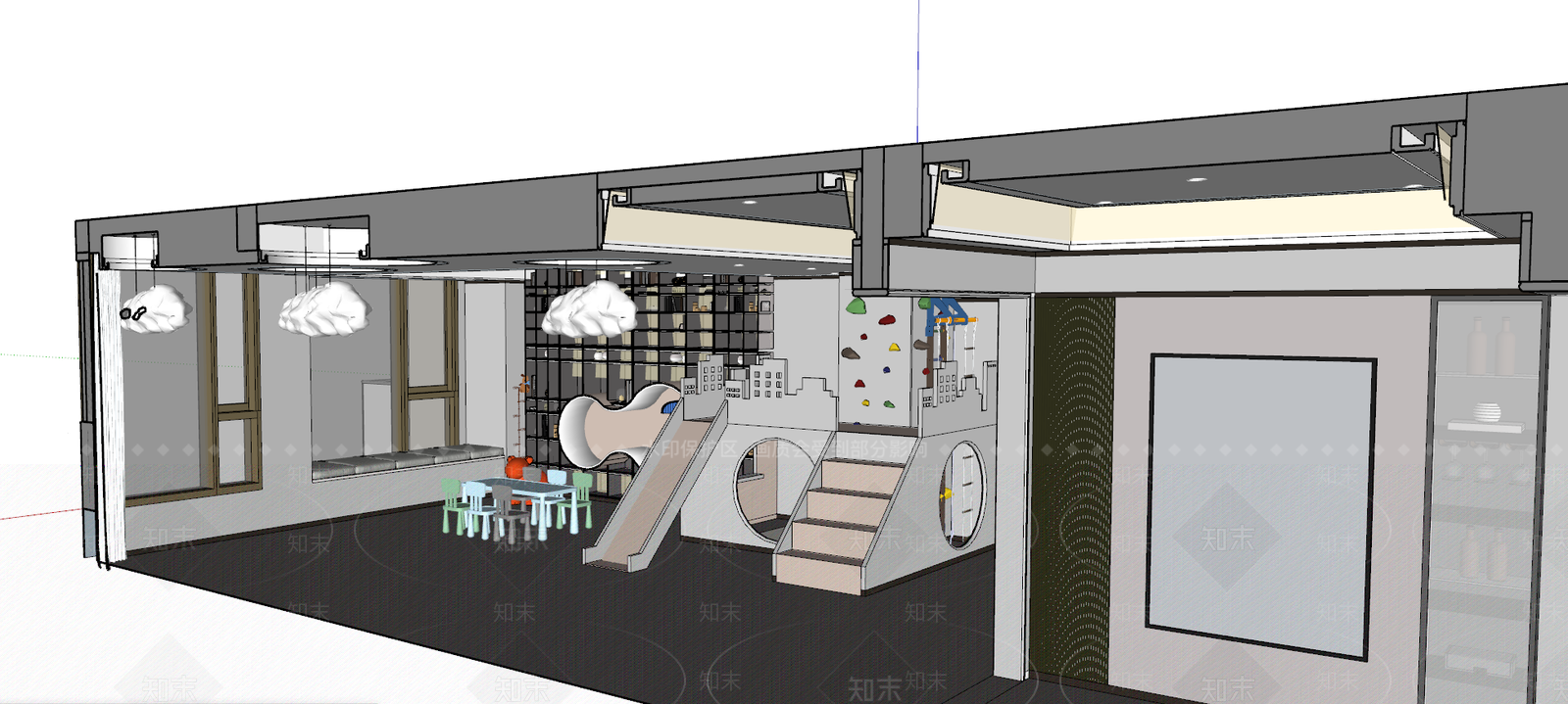 现代儿童玩具房SU模型下载【ID:488250655】