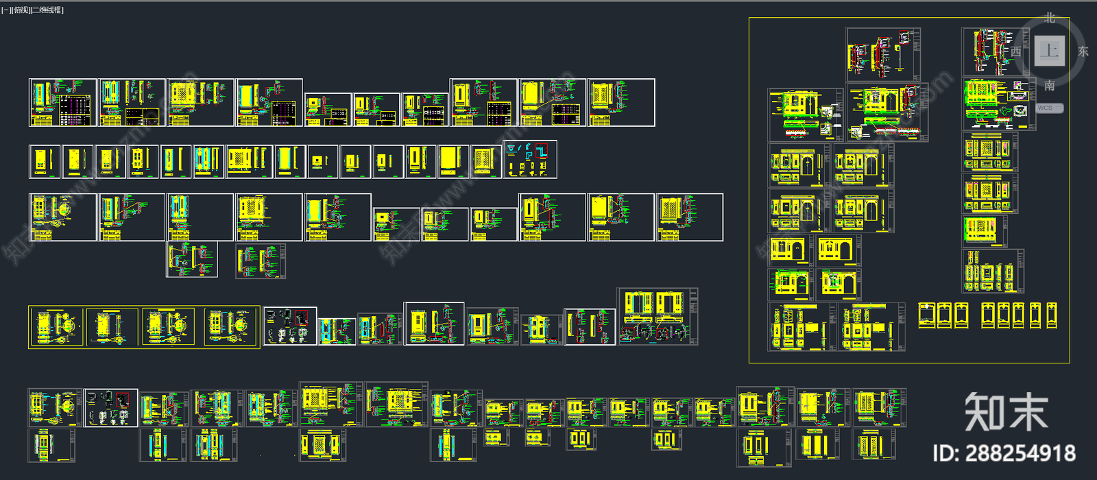 法式展厅施工图下载【ID:288254918】