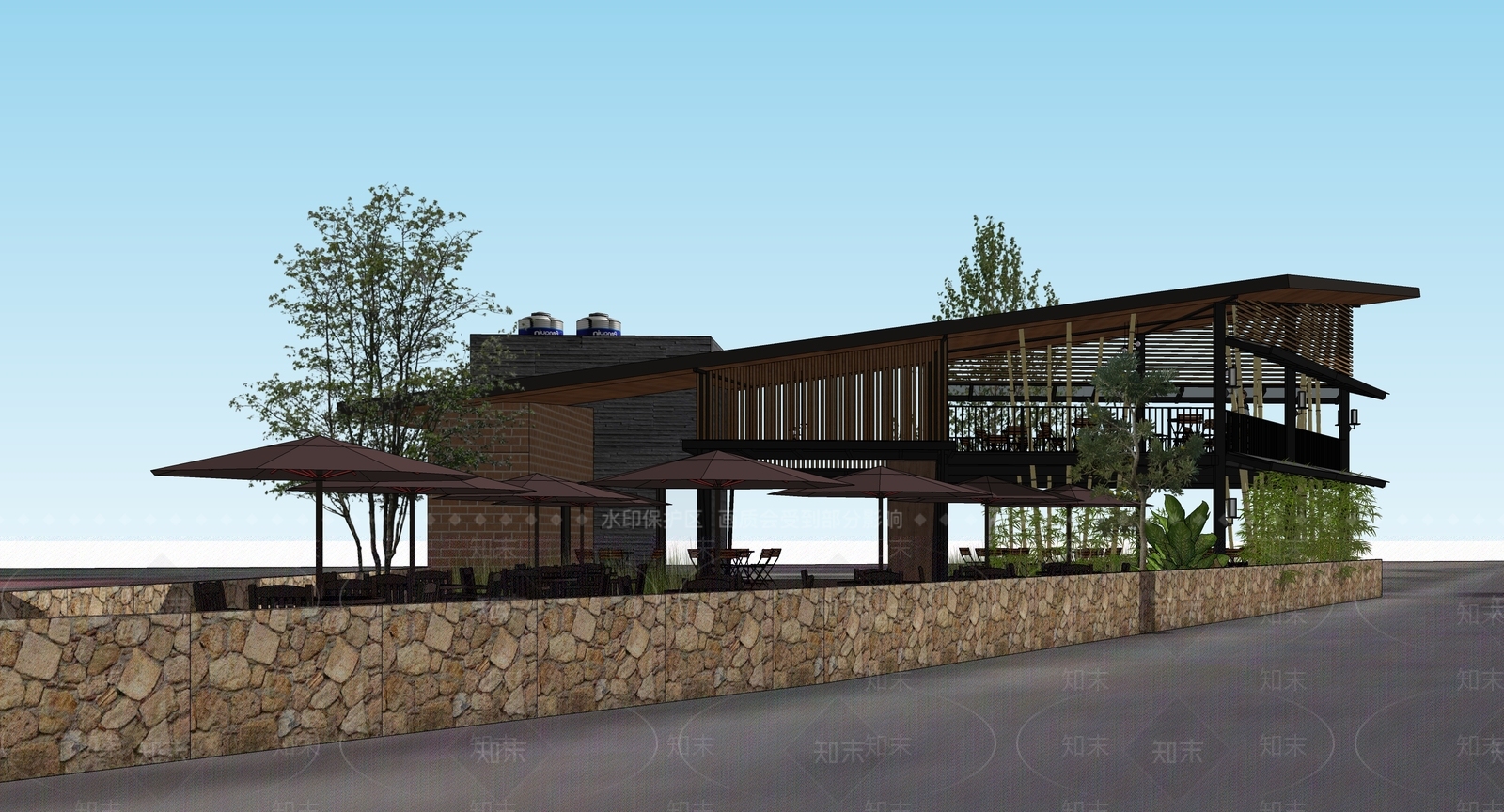 现代小公建SU模型下载【ID:388269764】