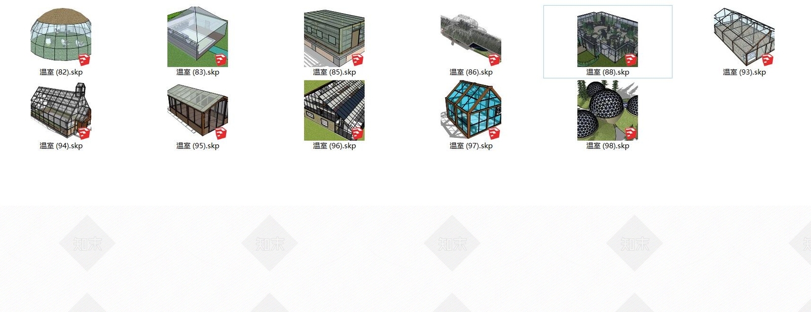 现代温室大棚外观SU模型下载【ID:188307177】