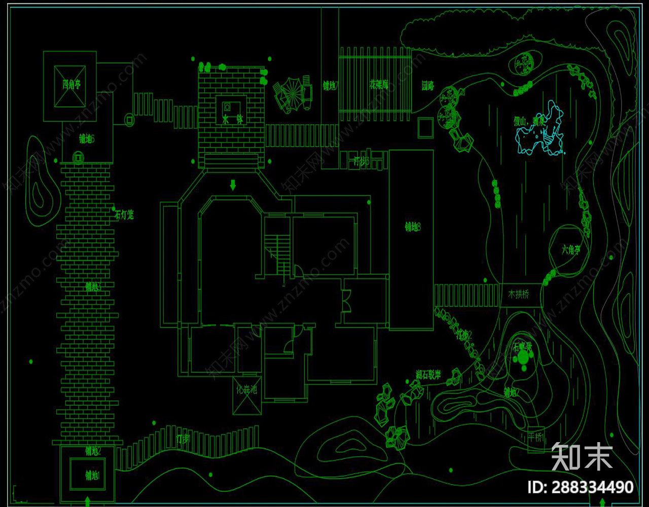 景观工程cad施工图下载【ID:288334490】