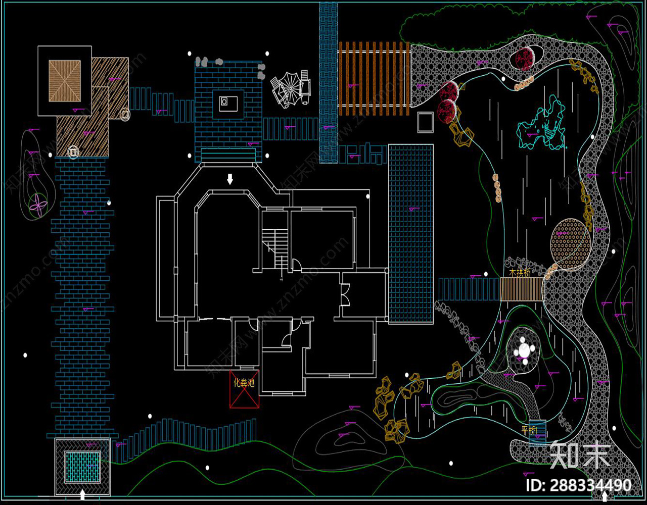 景观工程cad施工图下载【ID:288334490】