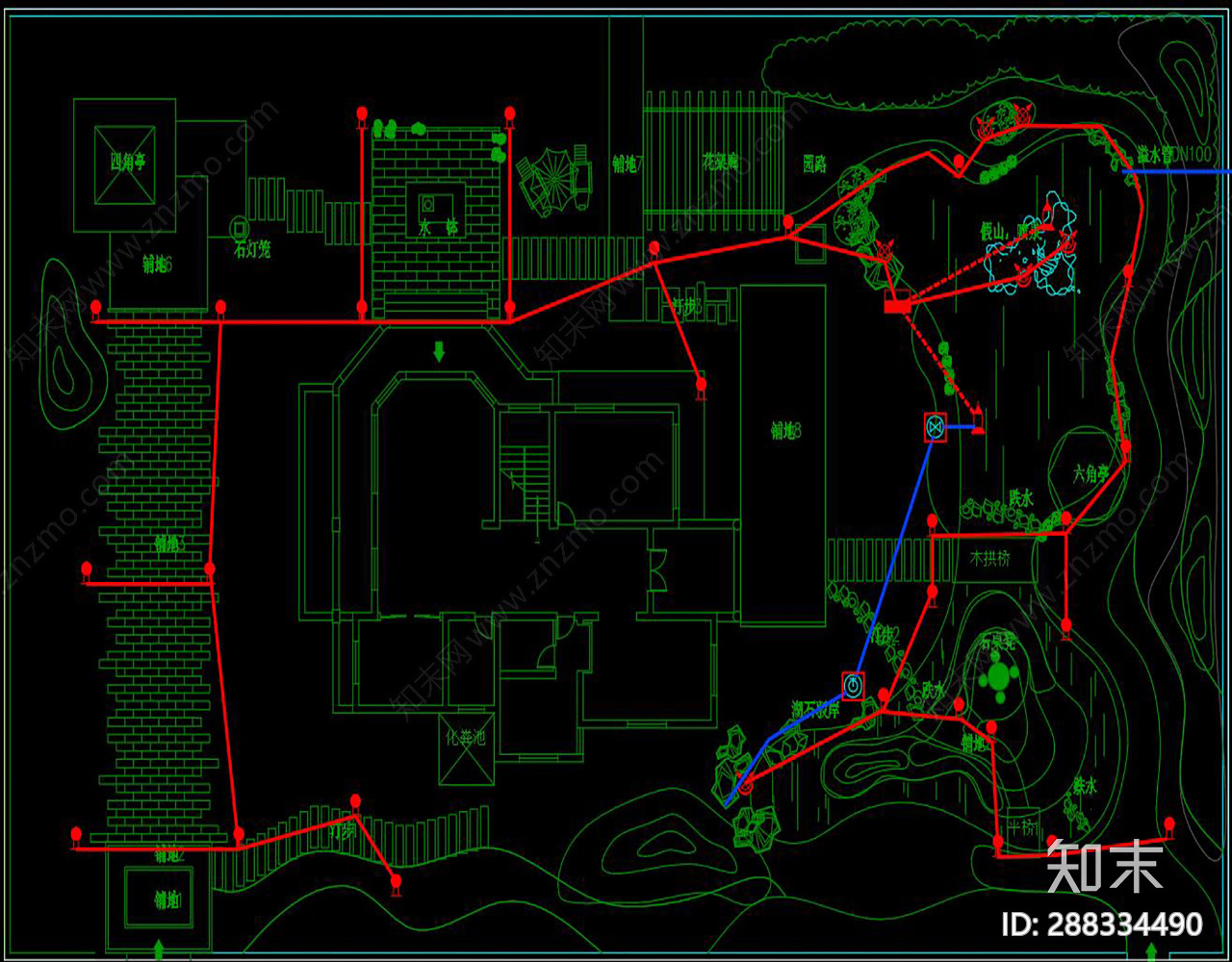景观工程cad施工图下载【ID:288334490】