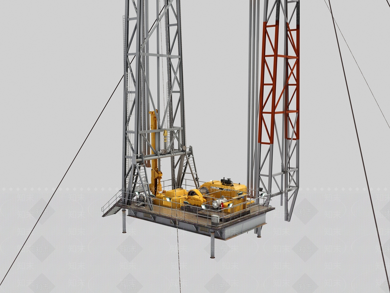 现代钻井平台3D模型下载【ID:888345541】