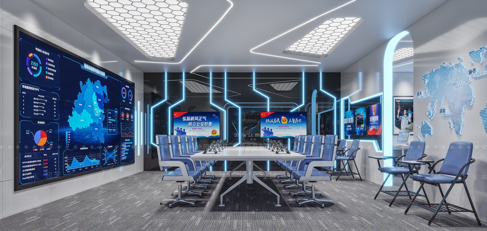 现代科技公安局3D模型下载【ID:788347855】
