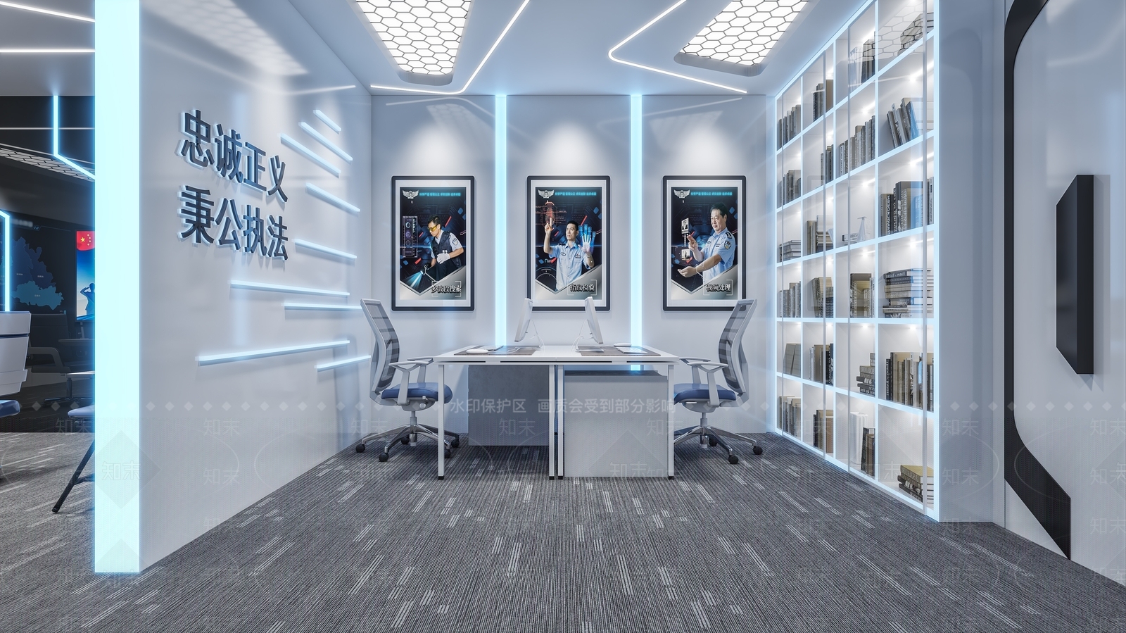 现代科技公安局3D模型下载【ID:788347855】
