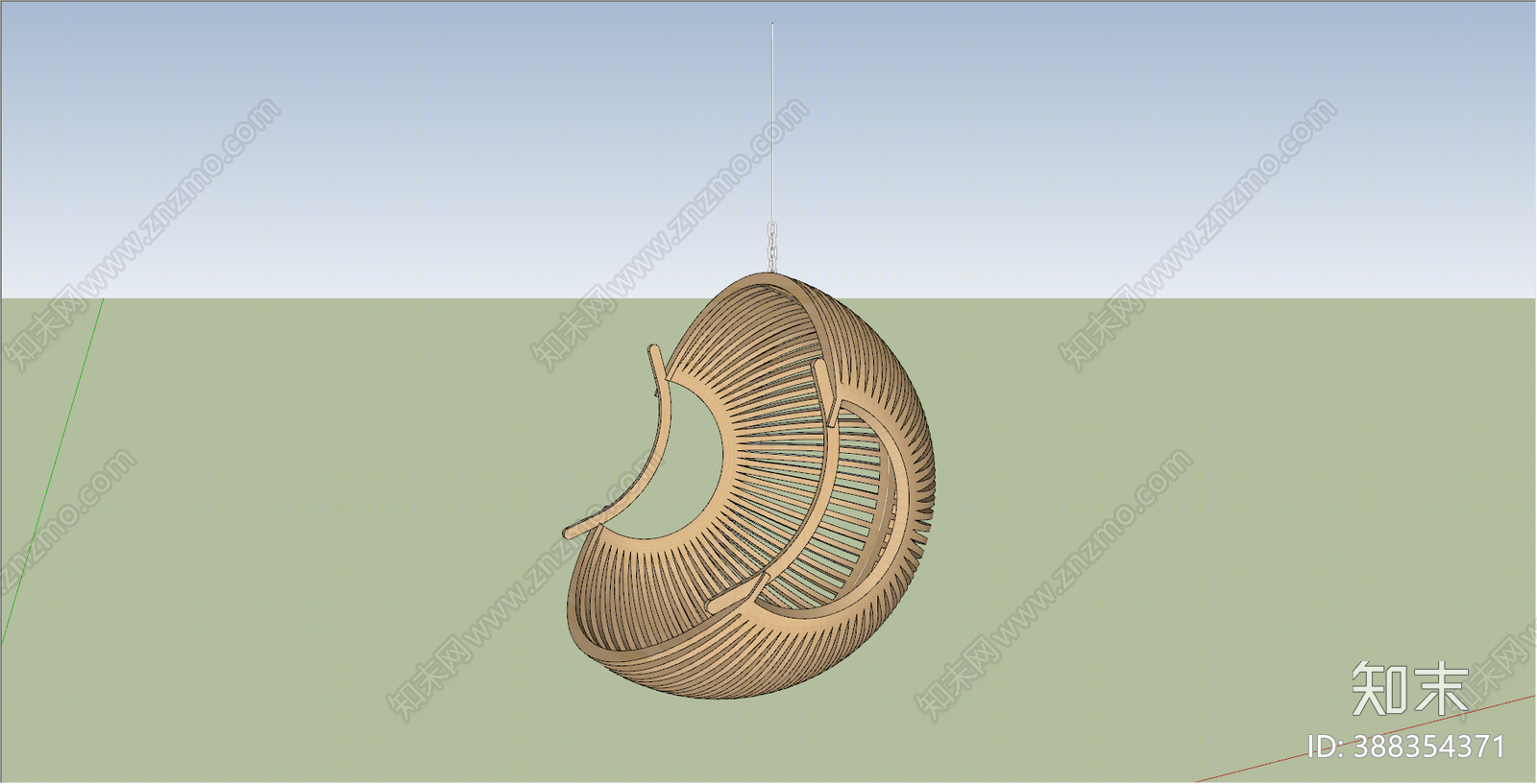现代吊椅SU模型下载【ID:388354371】