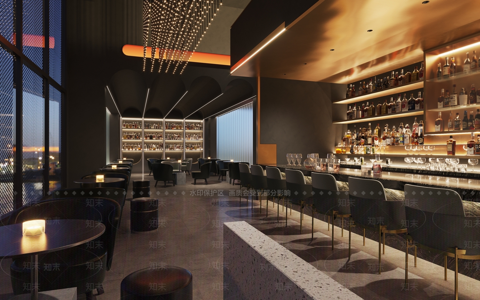 现代酒吧3D模型下载【ID:488355426】