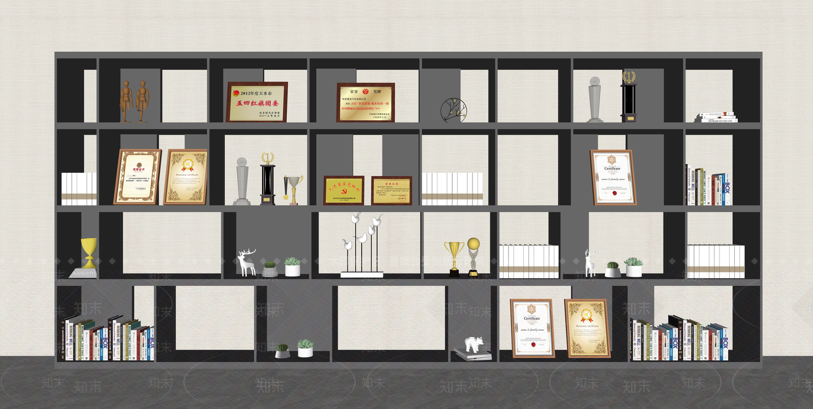现代展示架SU模型下载【ID:888357829】