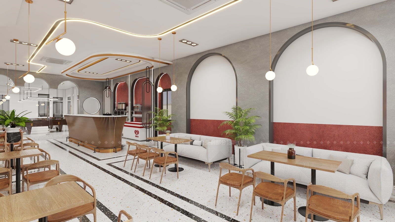 北欧餐厅SU模型下载【ID:988361006】