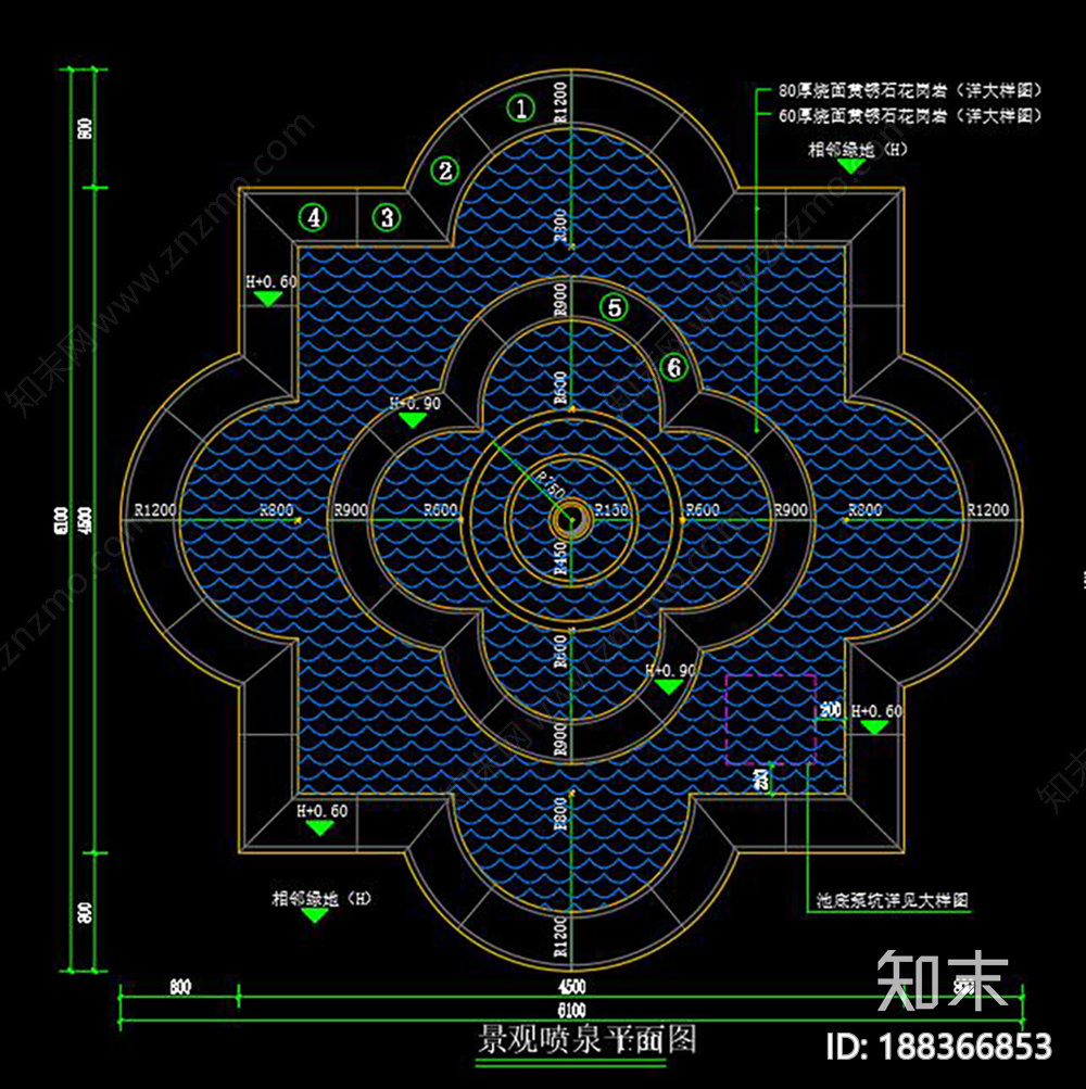 景观喷泉施工图下载【ID:188366853】