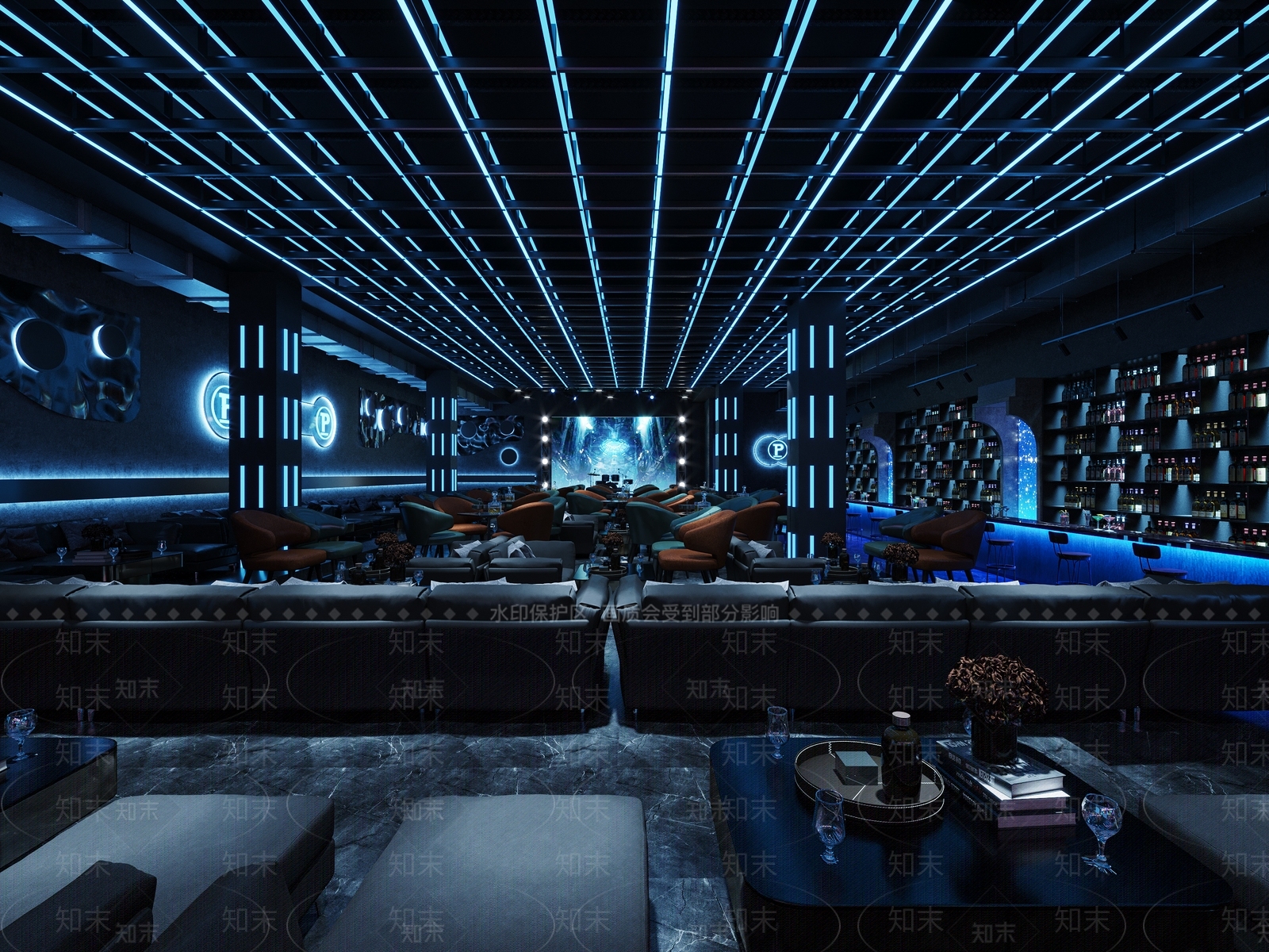 工业风酒吧3D模型下载【ID:488391404】