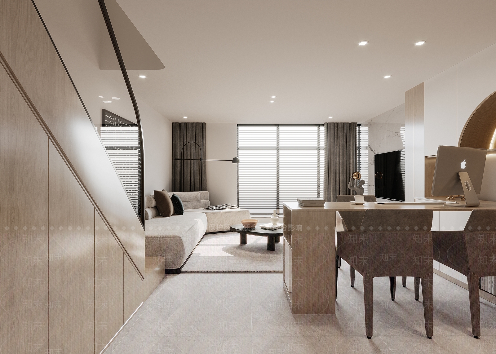 现代loft公寓3D模型下载【ID:988492713】