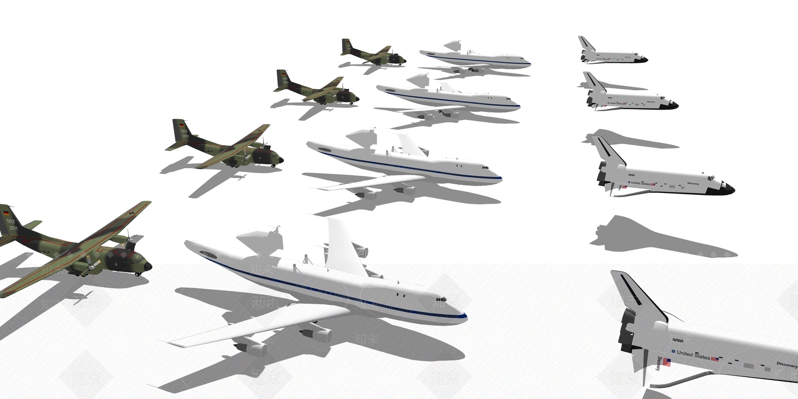 现代航空SU模型下载【ID:888417553】