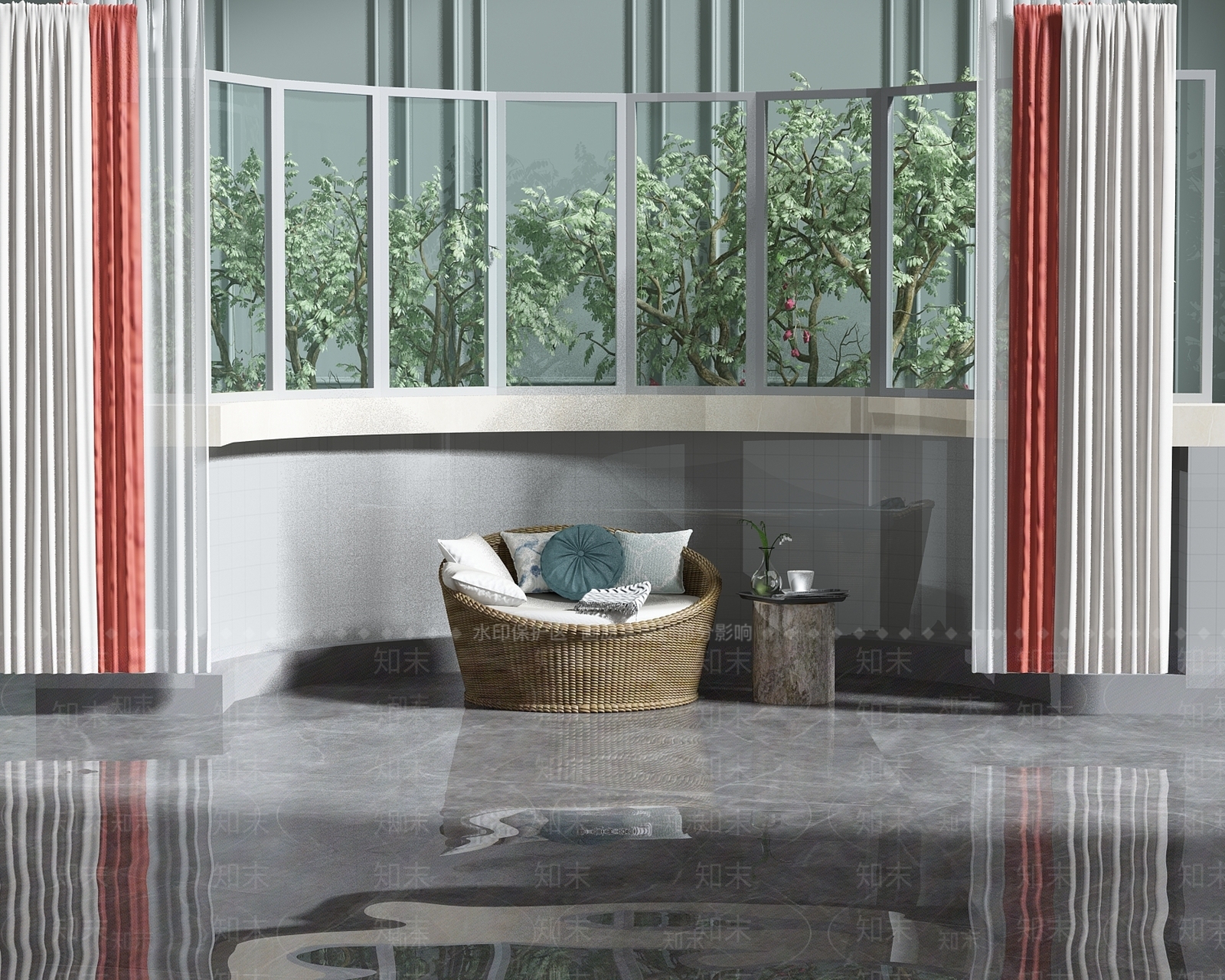现代树木3D模型下载【ID:388424634】