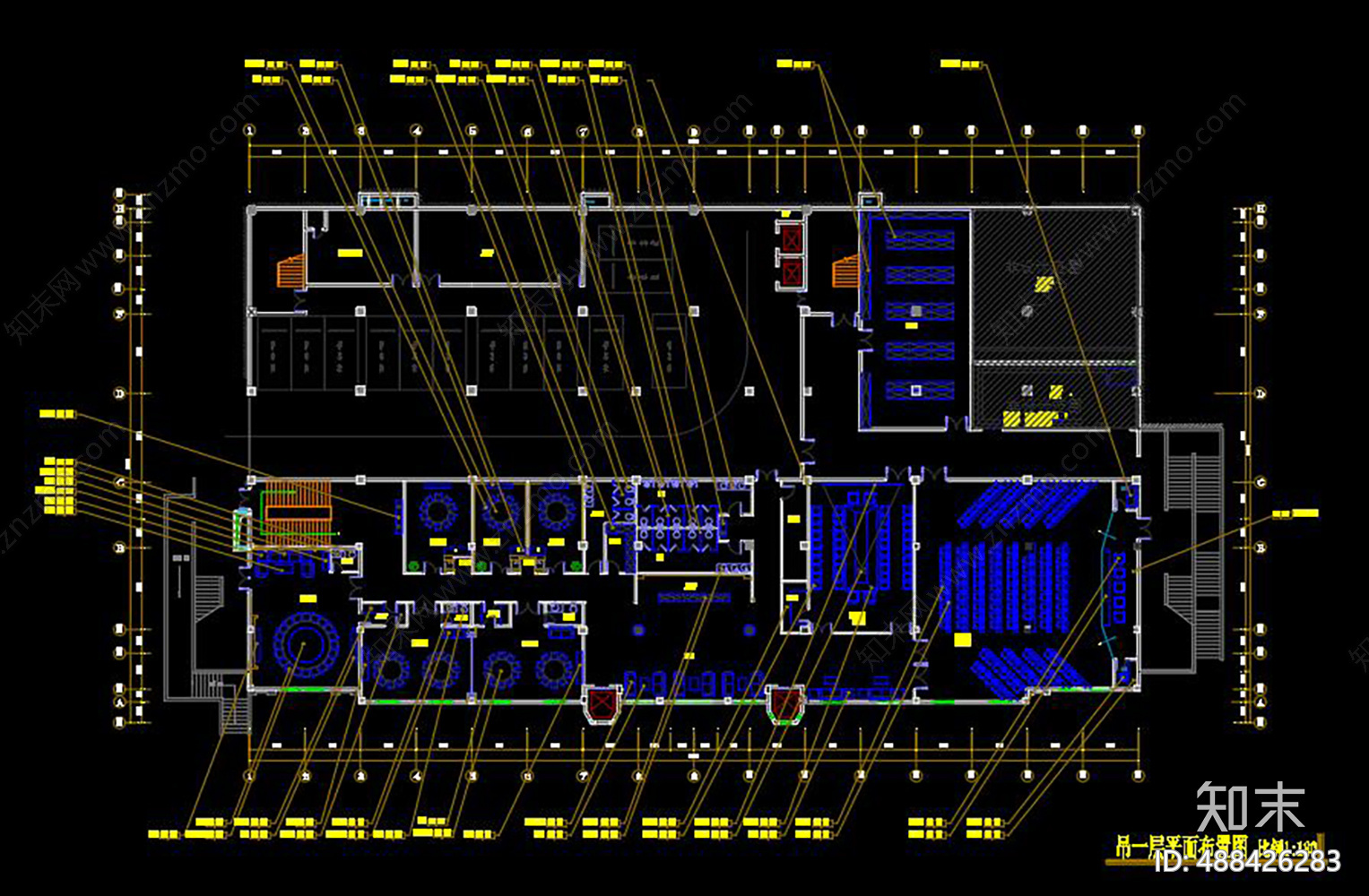 会议室cad施工图下载【ID:488426283】