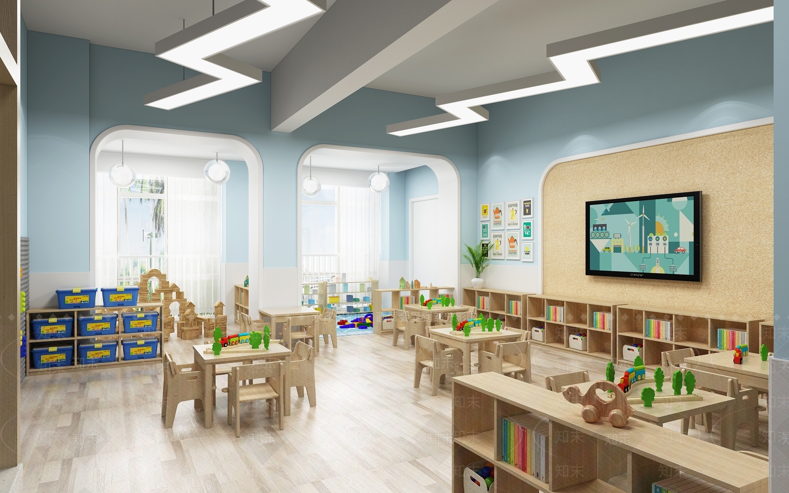 现代幼儿园3D模型下载【ID:388464964】_知末3d模型网