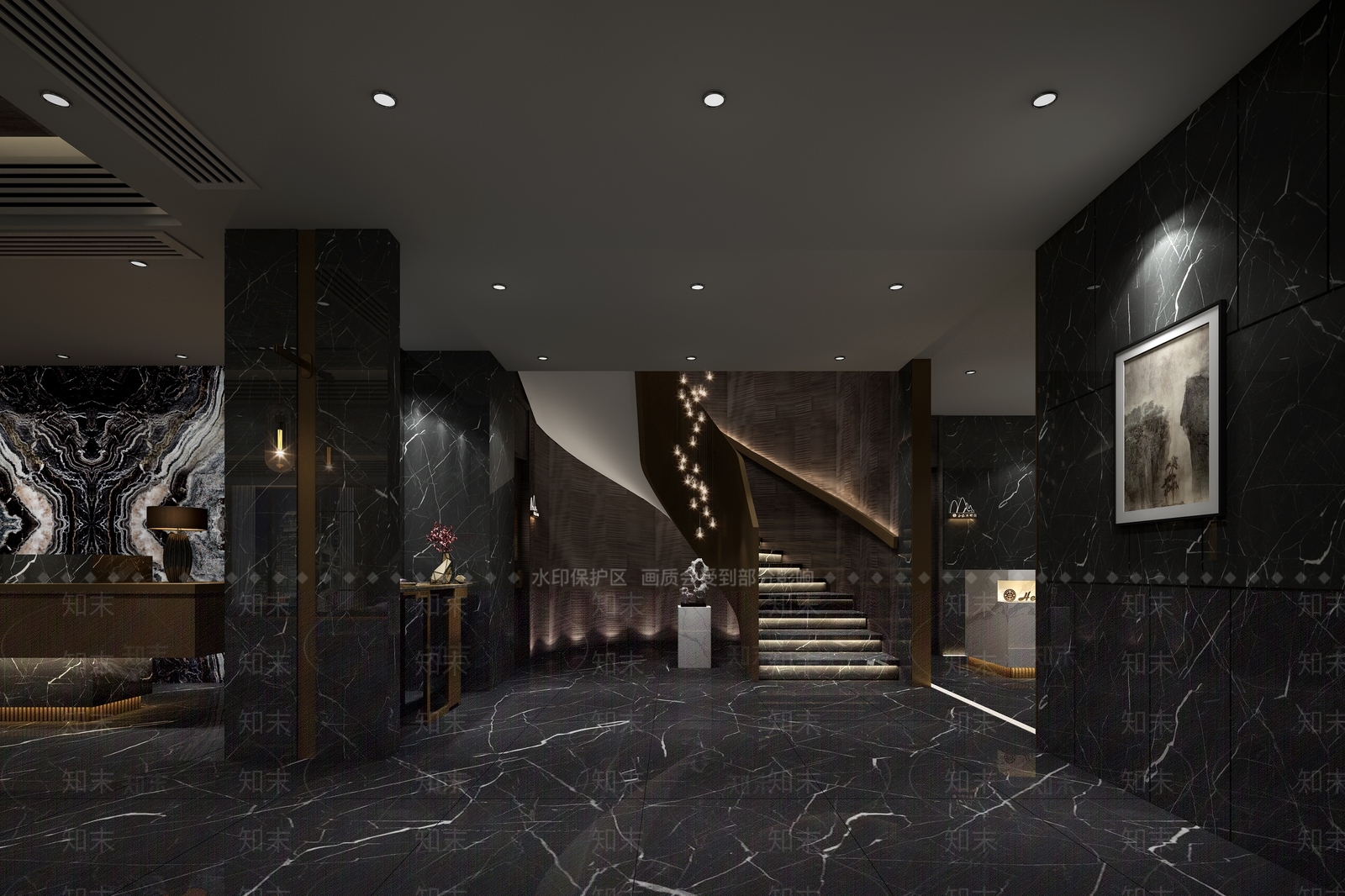 现代足浴会所3D模型下载【ID:788480199】