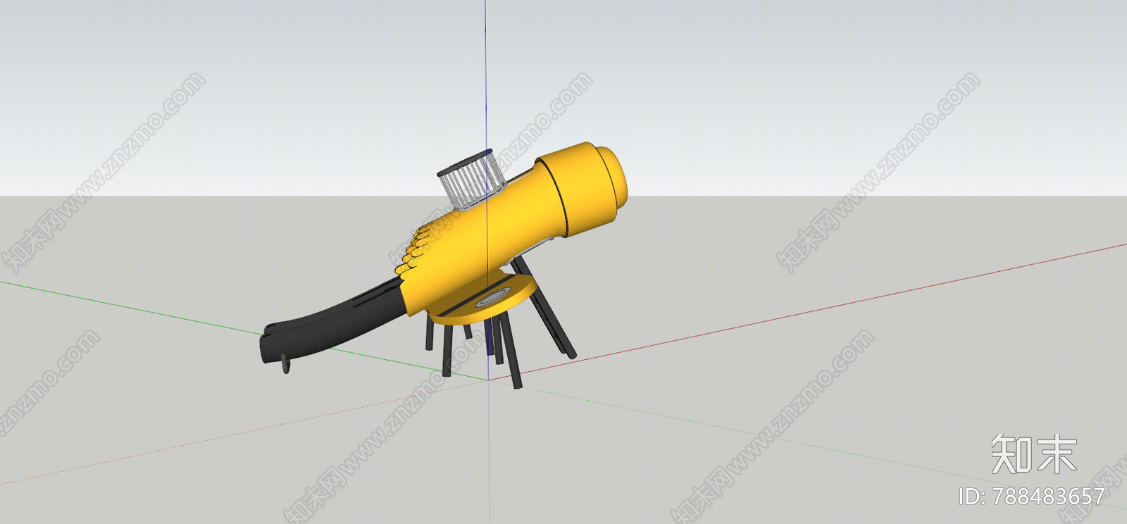 现代儿童滑梯SU模型下载【ID:788483657】