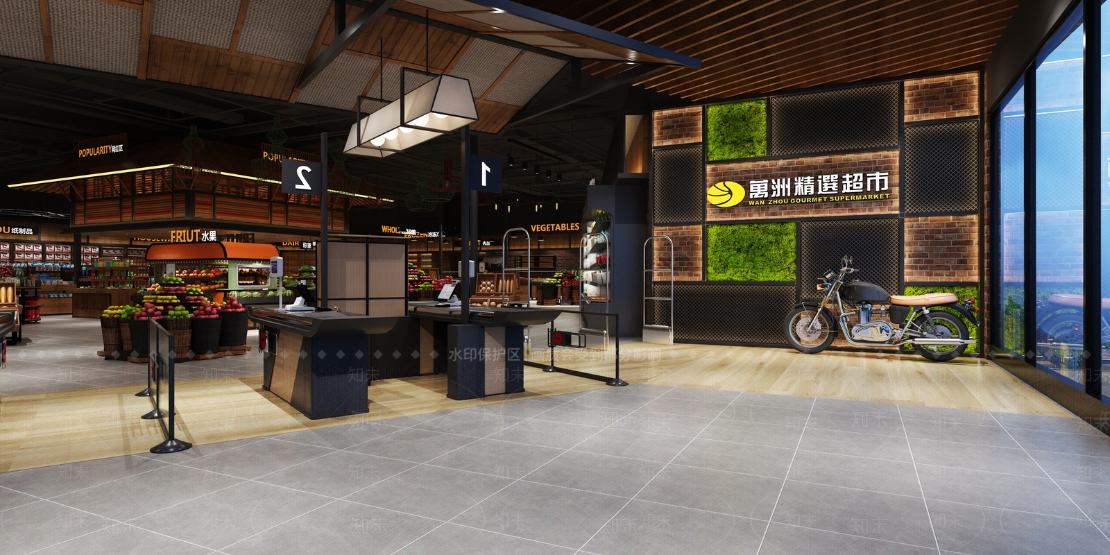 工业风超市3D模型下载【ID:588508342】