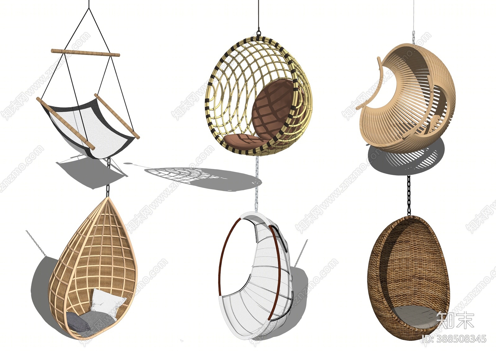 现代吊椅SU模型下载【ID:388508345】