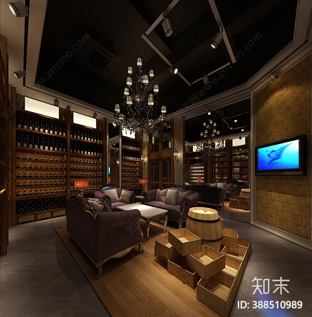 红酒专卖店cad施工图下载【ID:388510989】