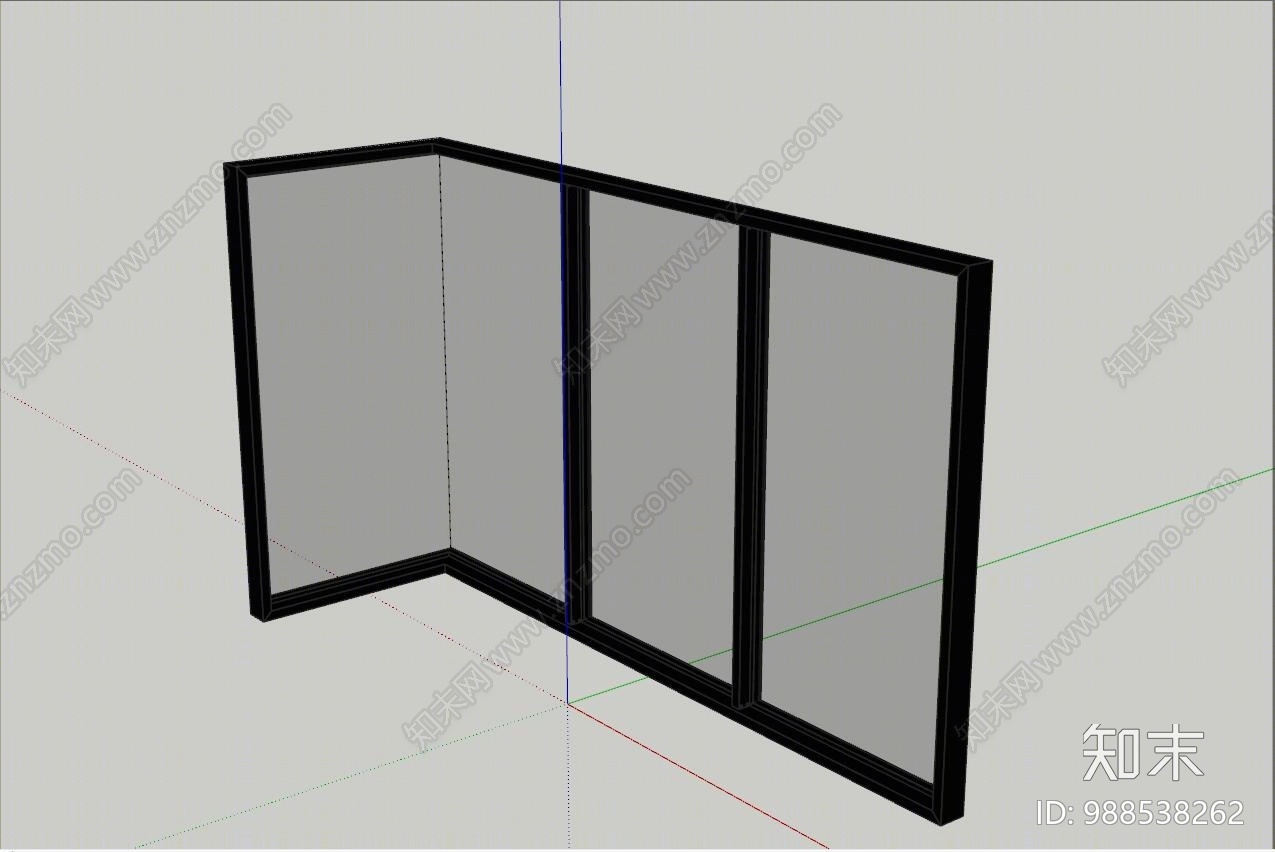 现代窗户SU模型下载【ID:988538262】