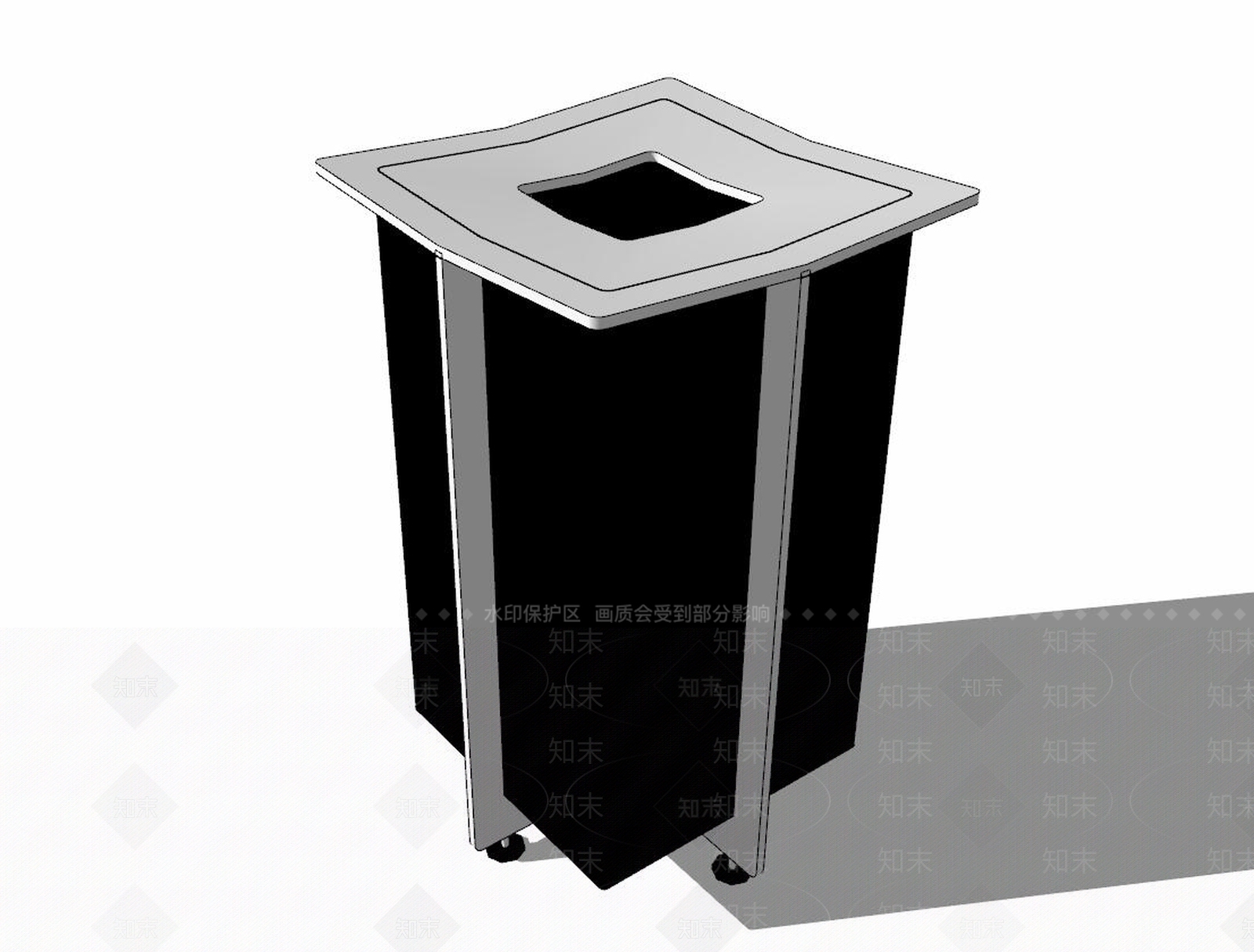 现代垃圾桶SU模型下载【ID:388551063】