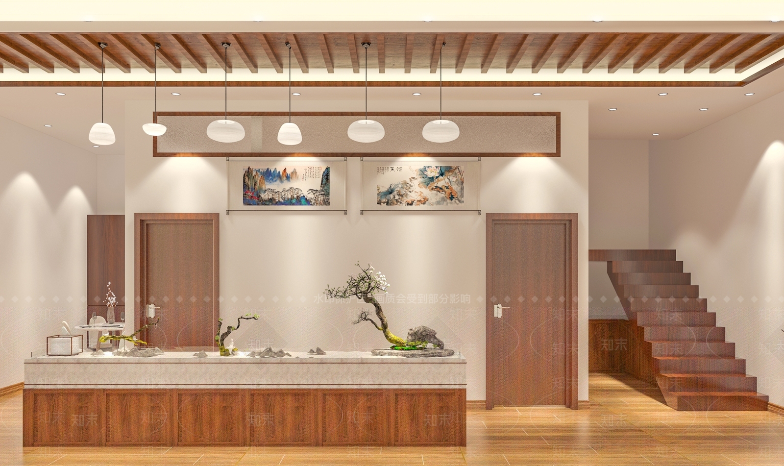 新中式足浴会所3D模型下载【ID:788557186】