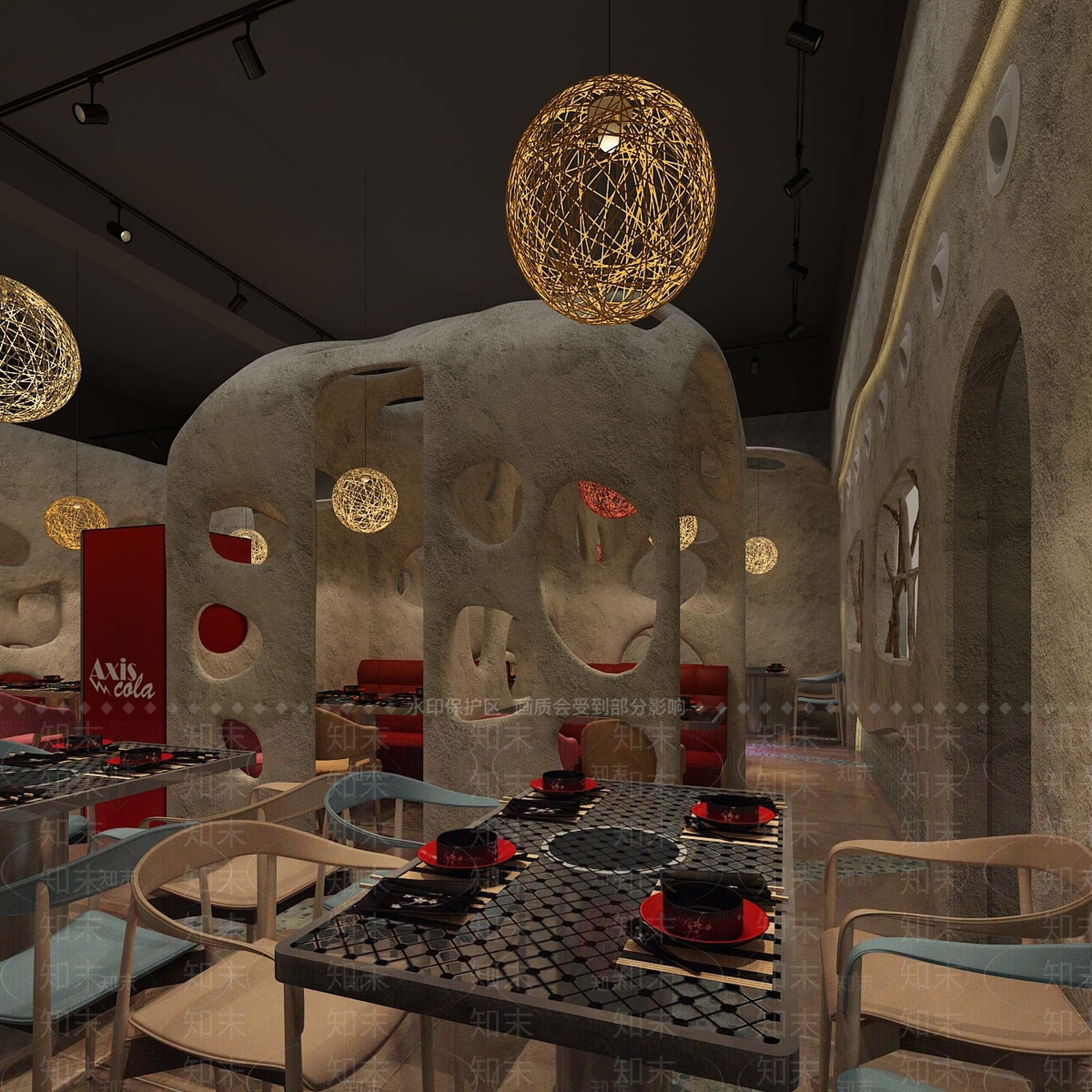 火锅店3D模型下载【ID:388736272】