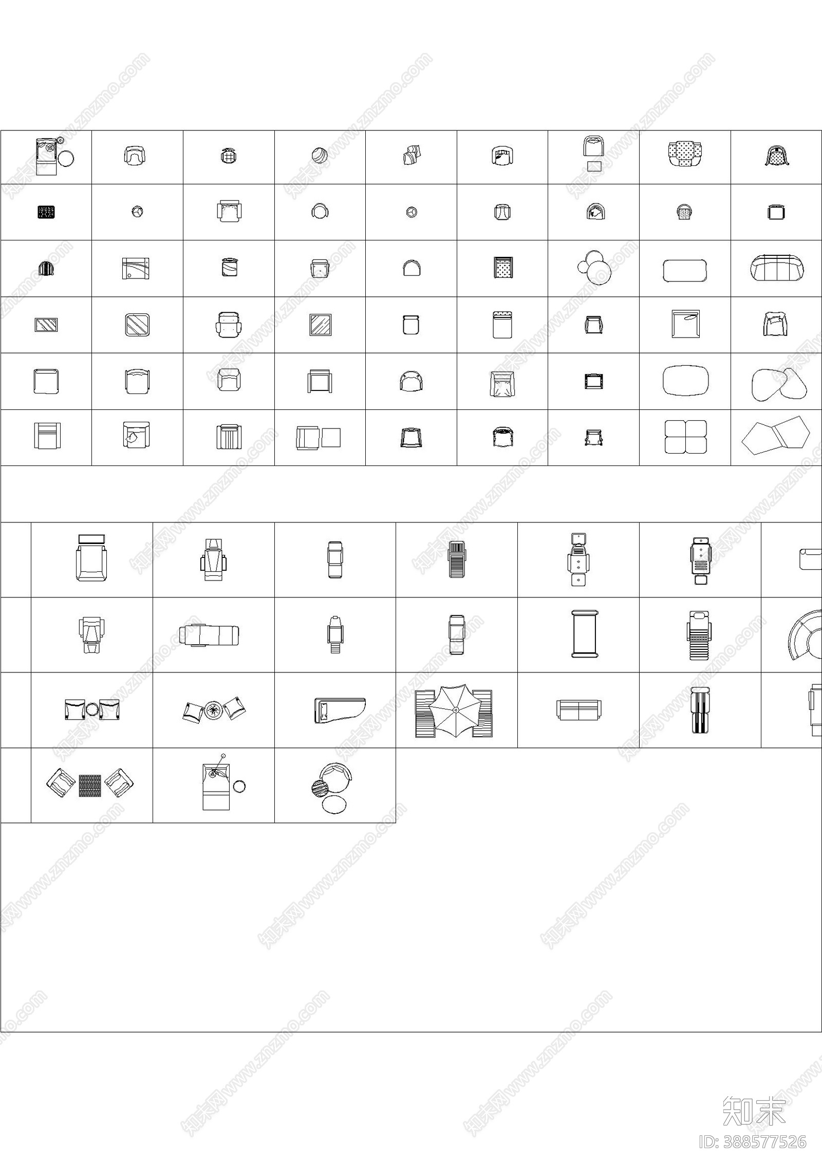 金螳螂-桌椅cad施工图下载【ID:388577526】