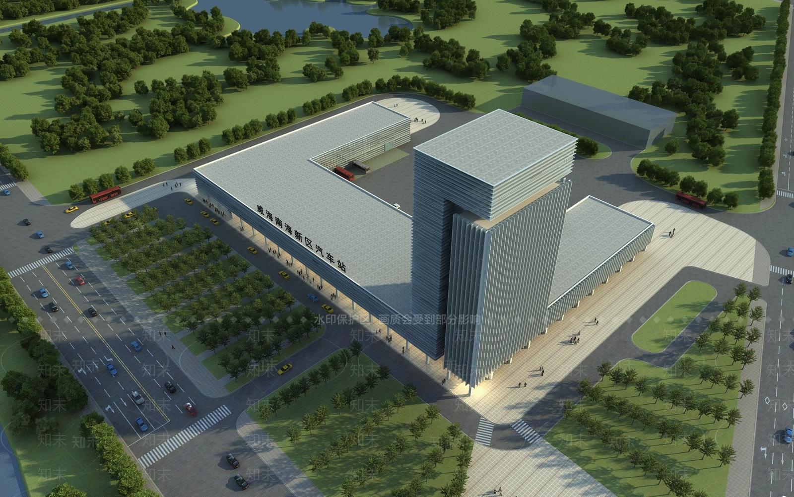 现代汽车站3D模型下载【ID:988582428】