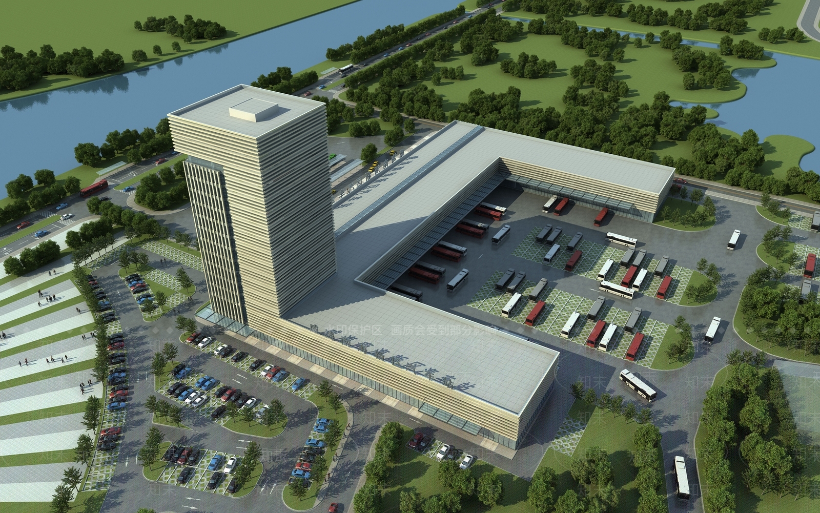 现代汽车站3D模型下载【ID:988586489】