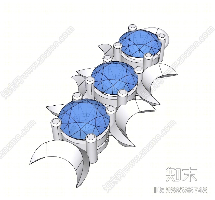 现代首饰SU模型下载【ID:988588748】