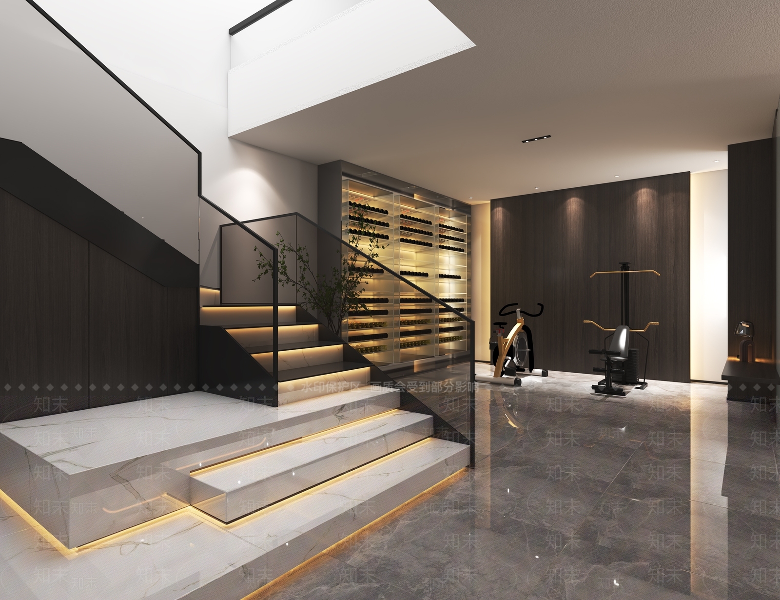 现代家居健身房3D模型下载【ID:688614466】