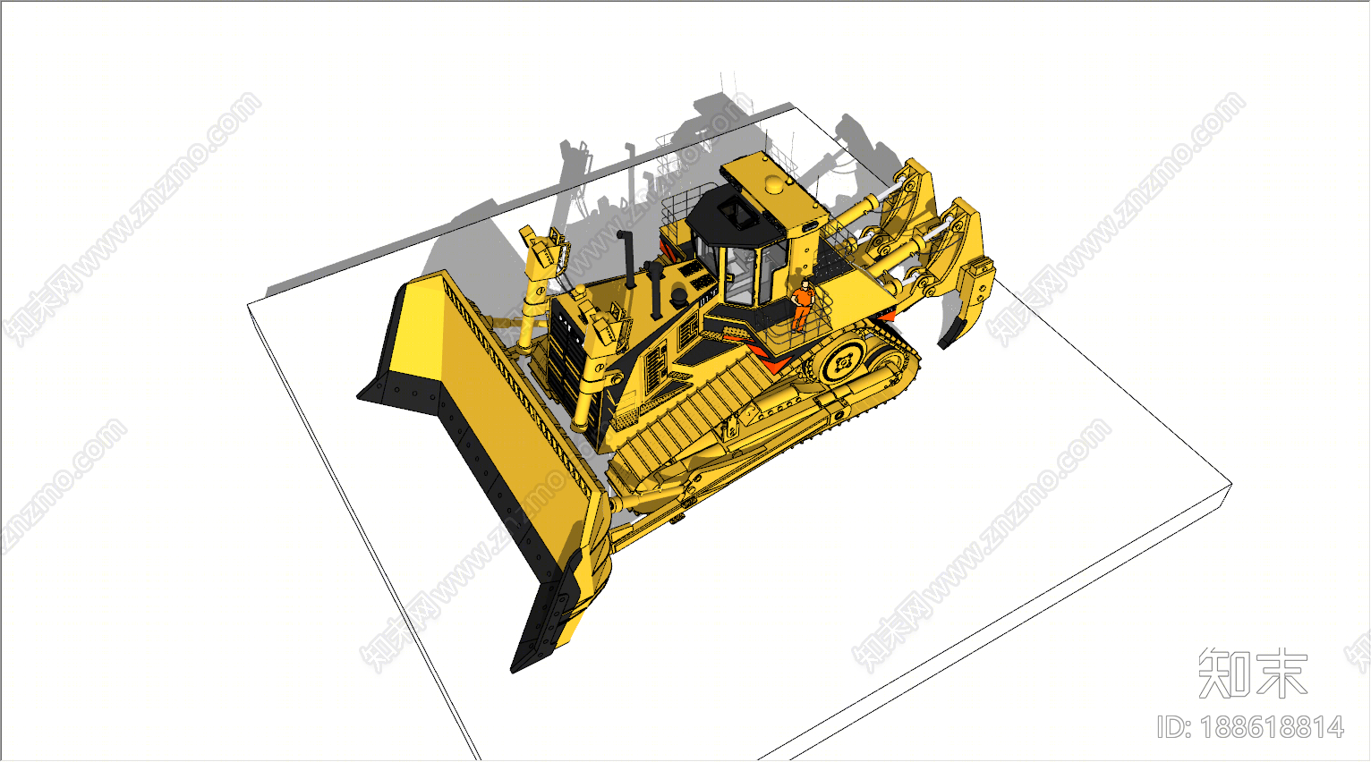 现代推土机SU模型下载【ID:188618814】