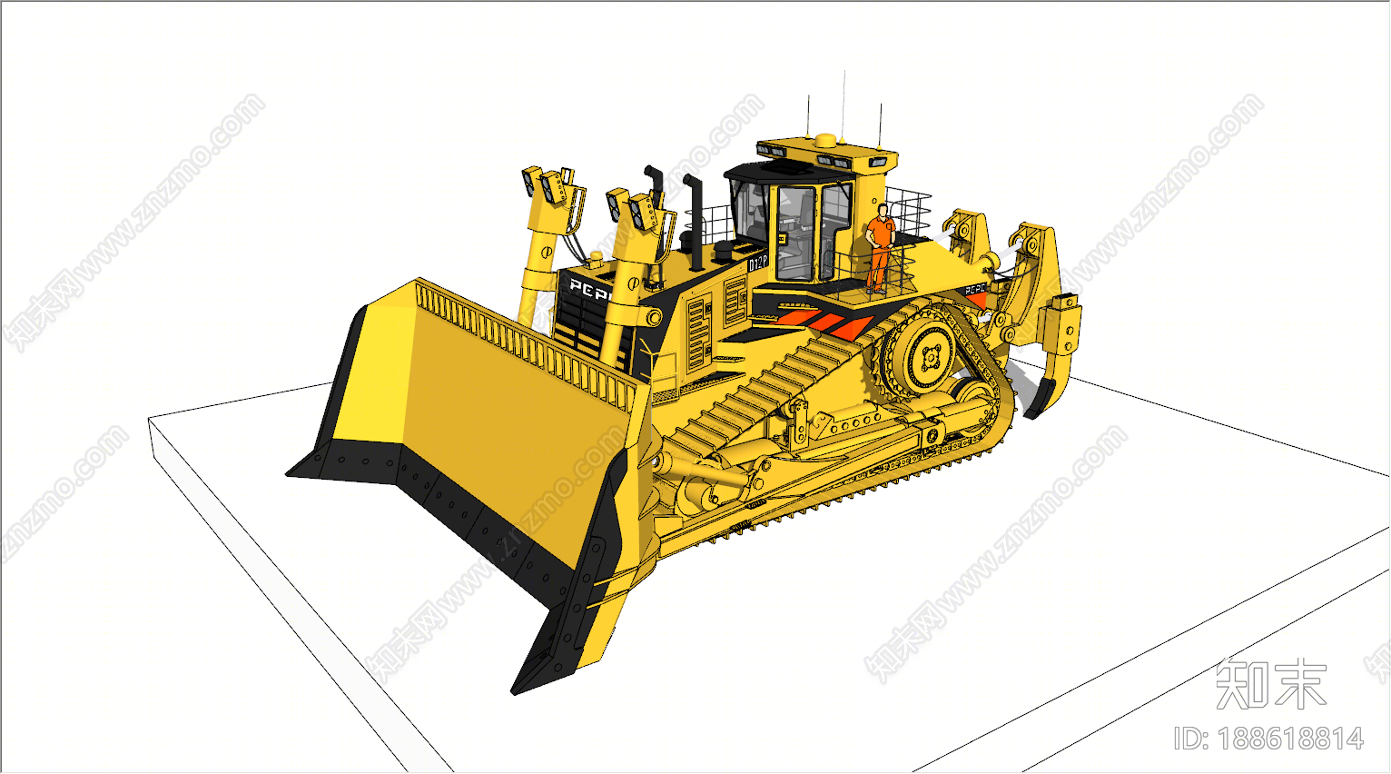 现代推土机SU模型下载【ID:188618814】