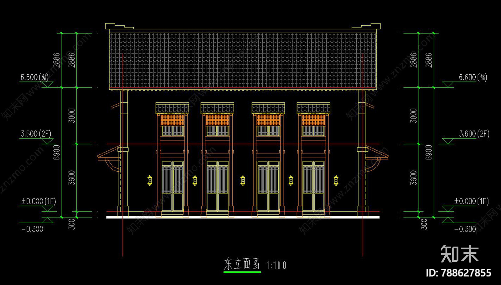 民宿cad施工图下载【ID:788627855】