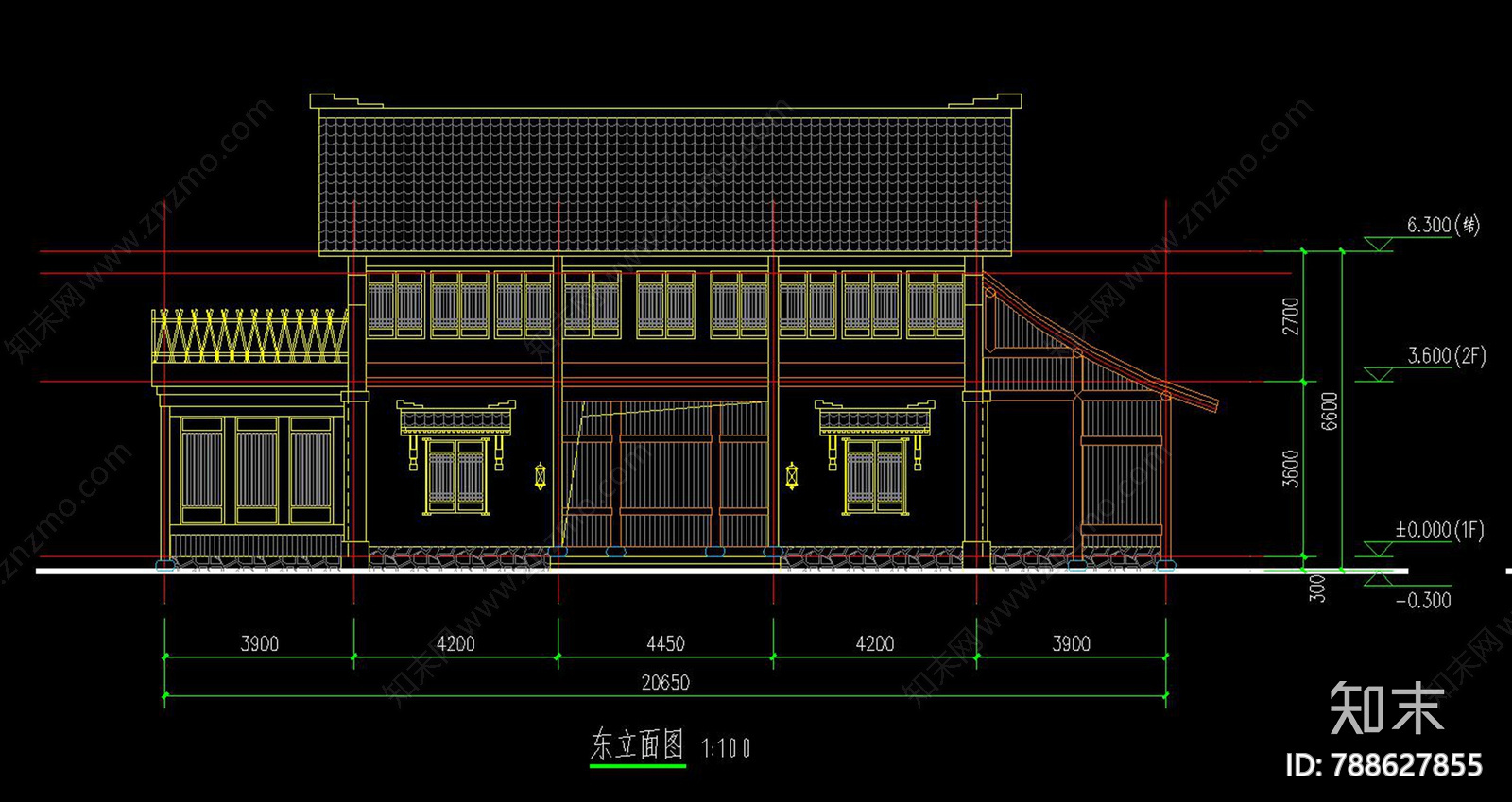 民宿cad施工图下载【ID:788627855】