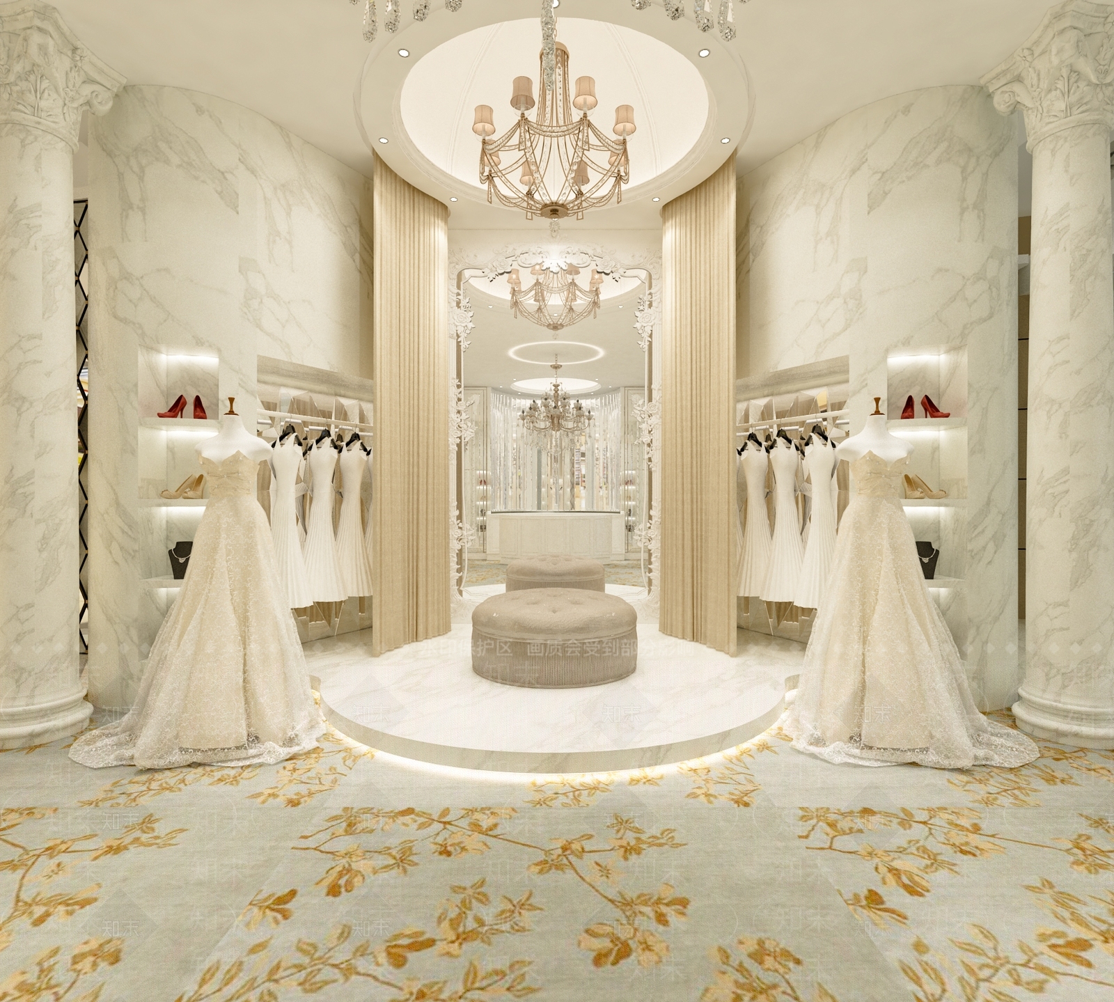 现代婚纱摄影店SU模型下载【ID:388632281】