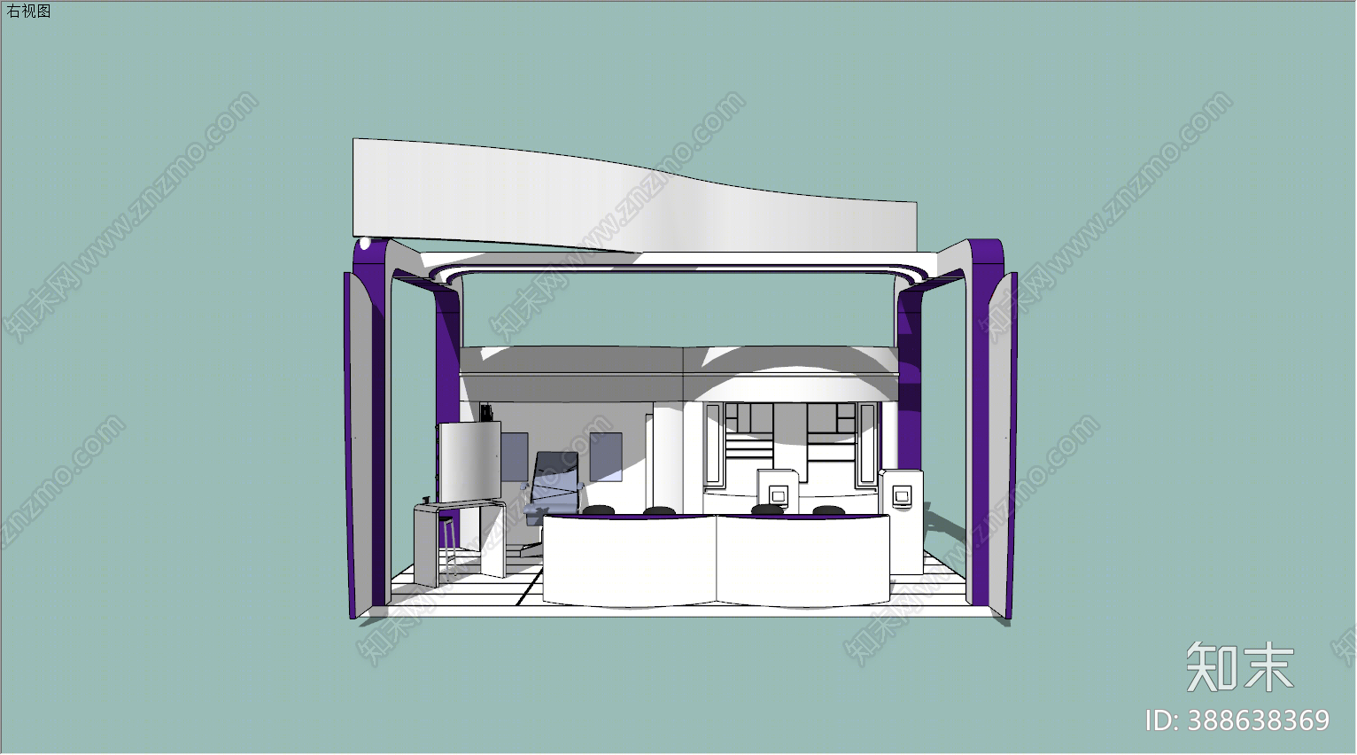 现代科技产品展厅SU模型下载【ID:388638369】